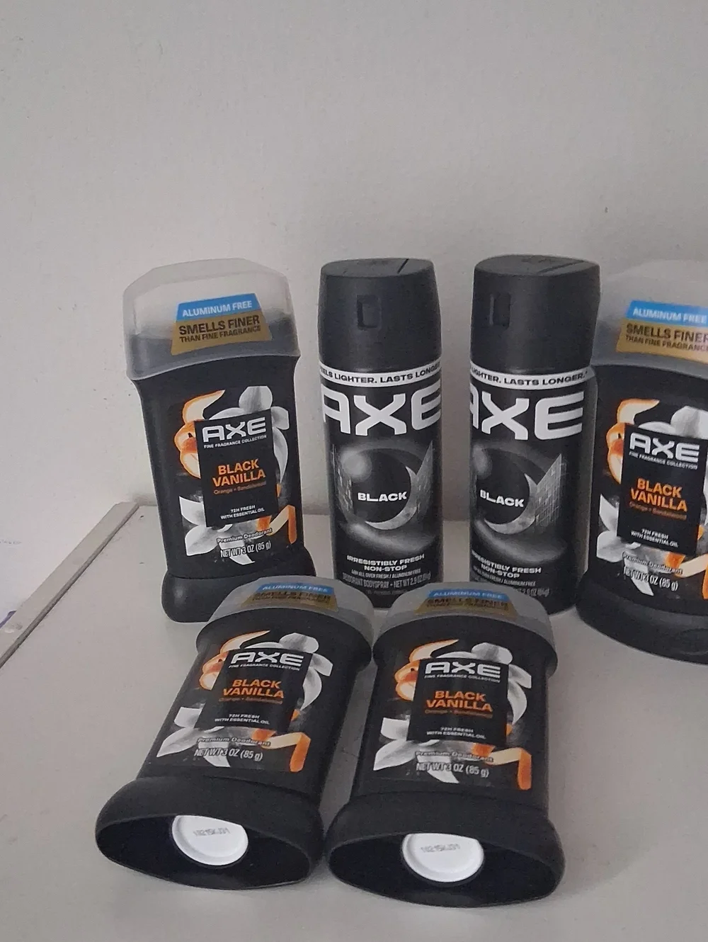 6 BN Axe Fine Fragrance Deodorants Black Vanilla  & Orange & BLACK